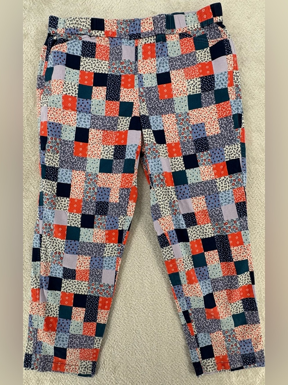 Lands’ End Women’s 12 Patchwork Cropped Pants